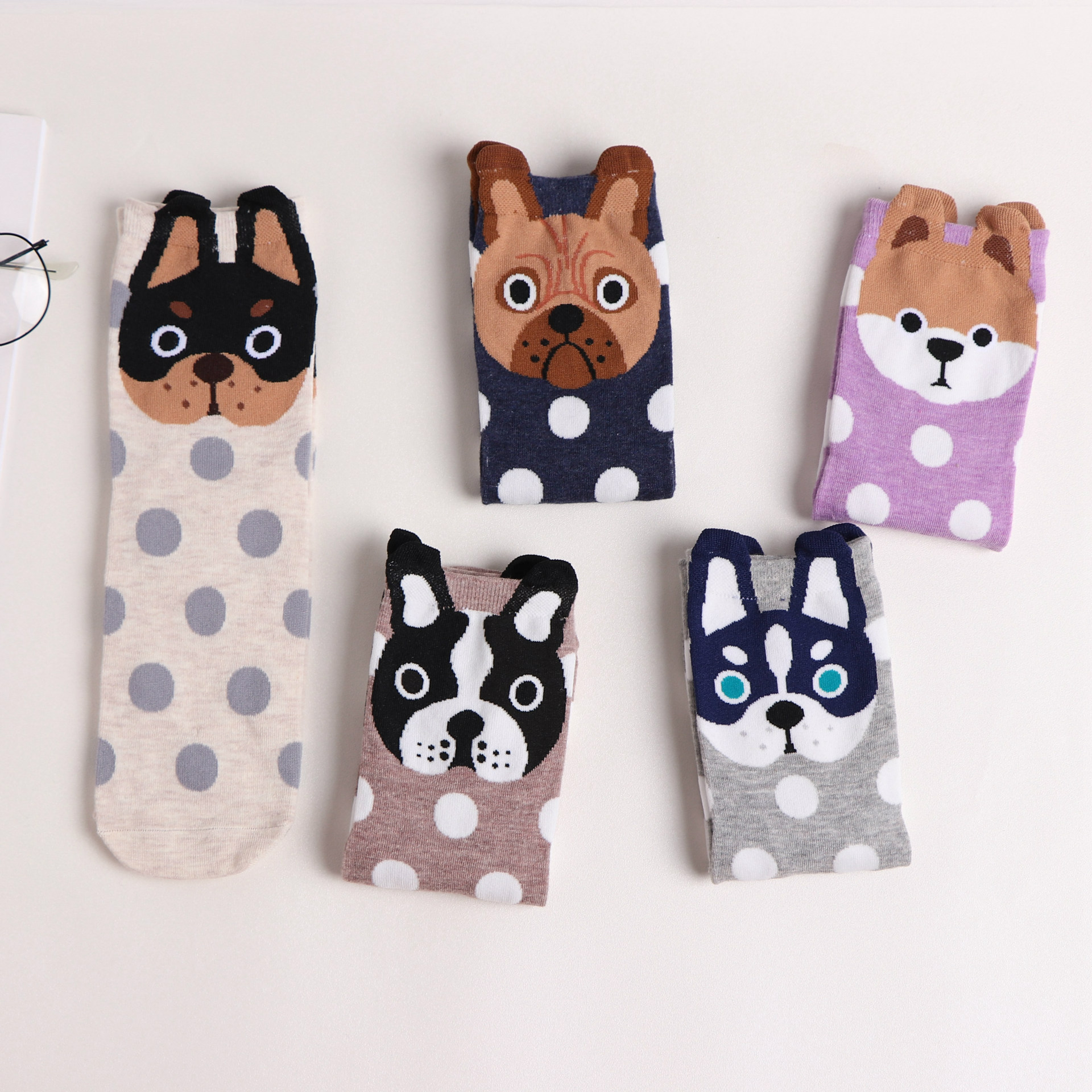 Cartoon Straight Women's Socks  Animal Cute Women's Socks