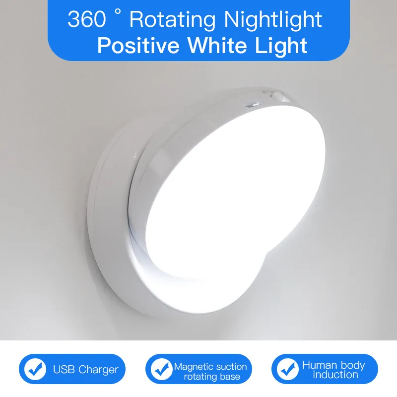 Rotating Human Body Sensor Light Corridor Garage Light Wardrobe Light Motion Sensor Night Light – image 7