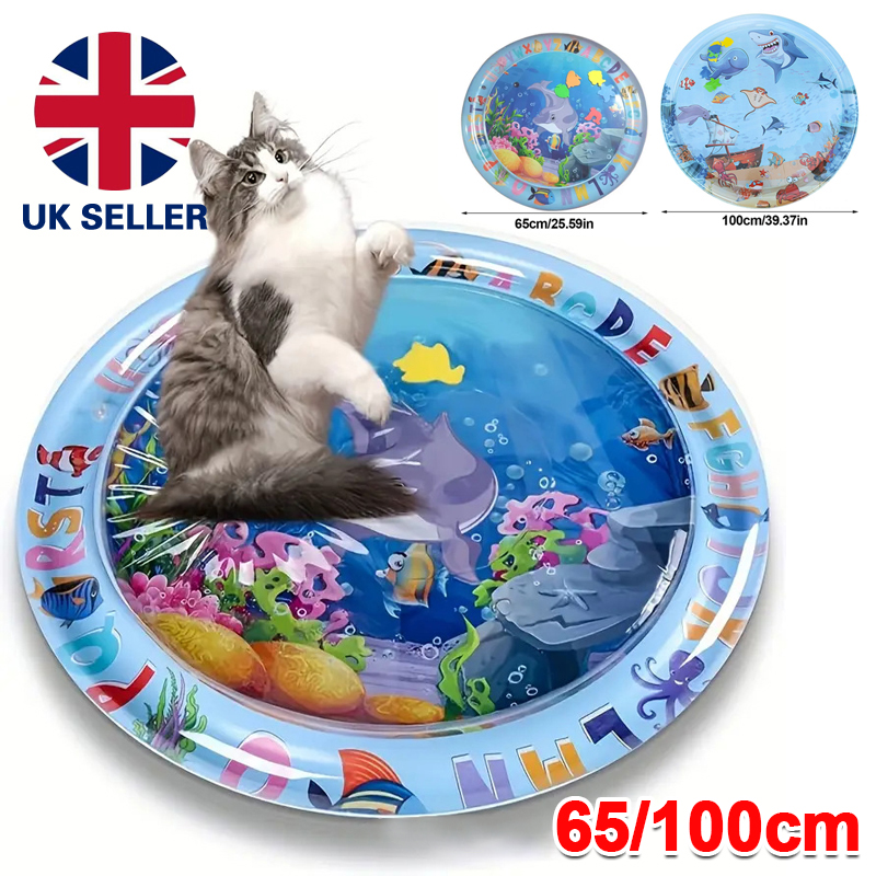 Cat Dog Water Play Mat Cat Dog Cooling Mats Thickened Cats Dogs Water Bed Toy