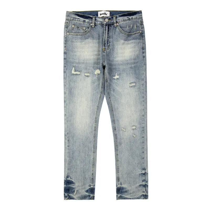 Worn And Worn Slim Straight Leg Jeans