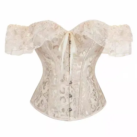 Court-style Lace Sexy Corset Dress with Boned Bodice