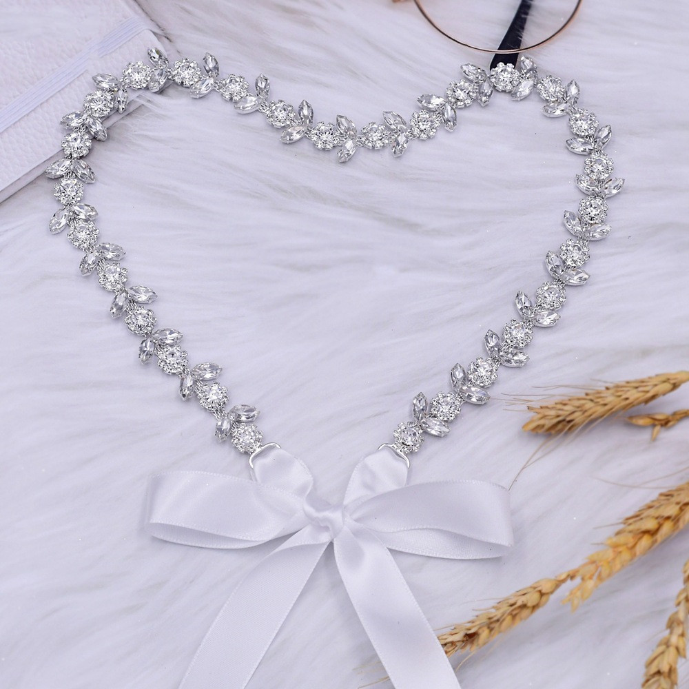 Title 3, Bridal Waist Chain Metal Rhinestone Silver High...