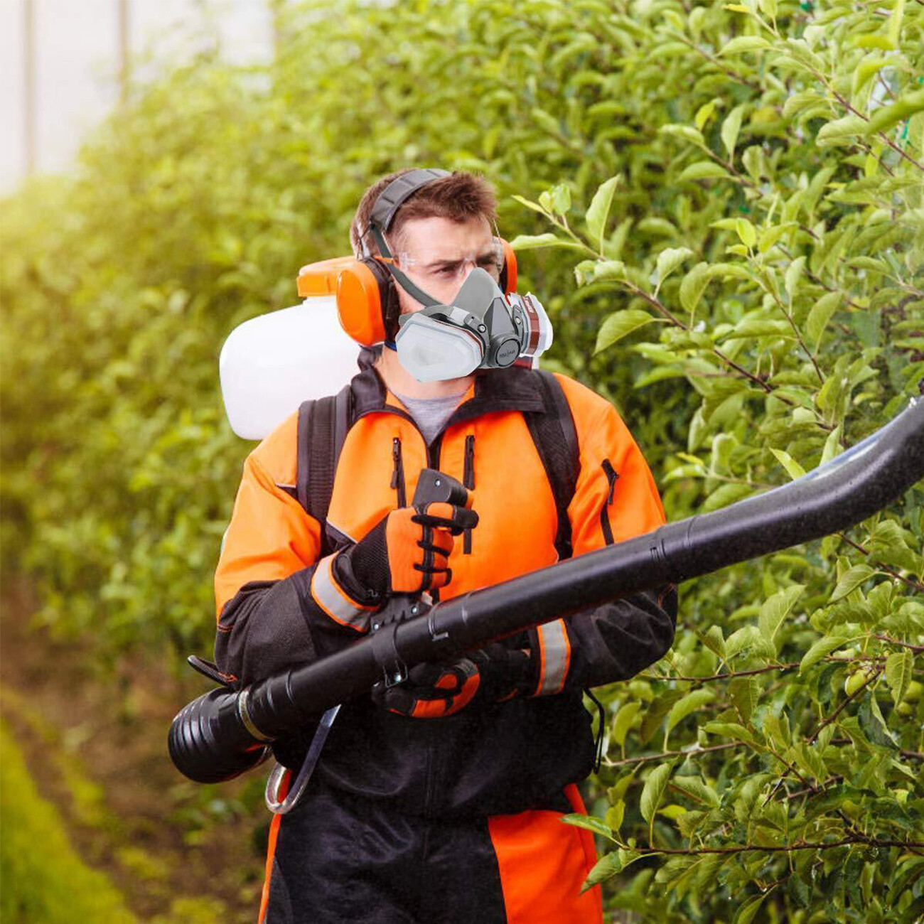 Half Face Gas Mask Respirator Facepiece Spray Painting 6200 Respirator Safety Protector 11