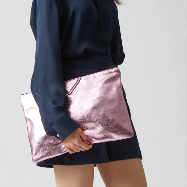 Ladies Fashion Personality Large Capacity Clutch Pink - Shop at LoveMi