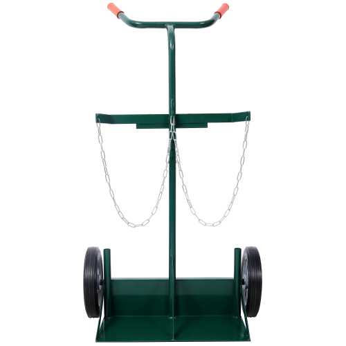 440lbs Capacity Cylinder Cart,WELDING CYLINDER HAND TRUCK,Large Dual Oxygen Tank Cart Dolly With 10-Inch Solid Rubber Wheels