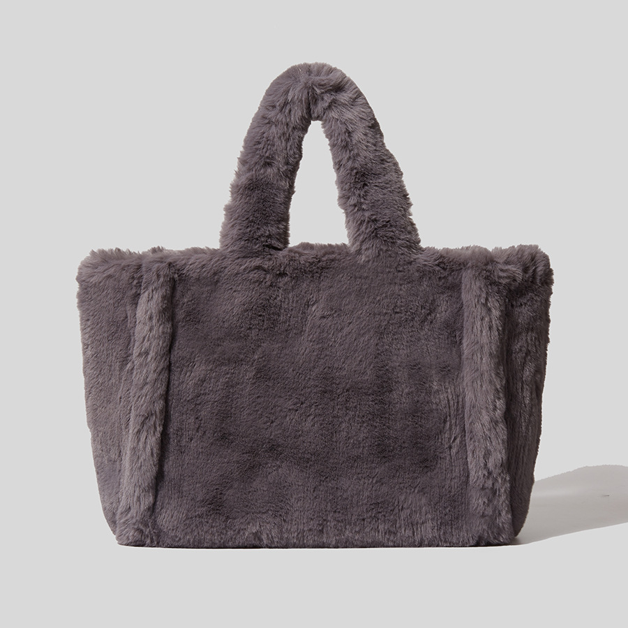 Pure Color Design Trendy Casual Shoulder Bag Grey - Shop at LoveMi