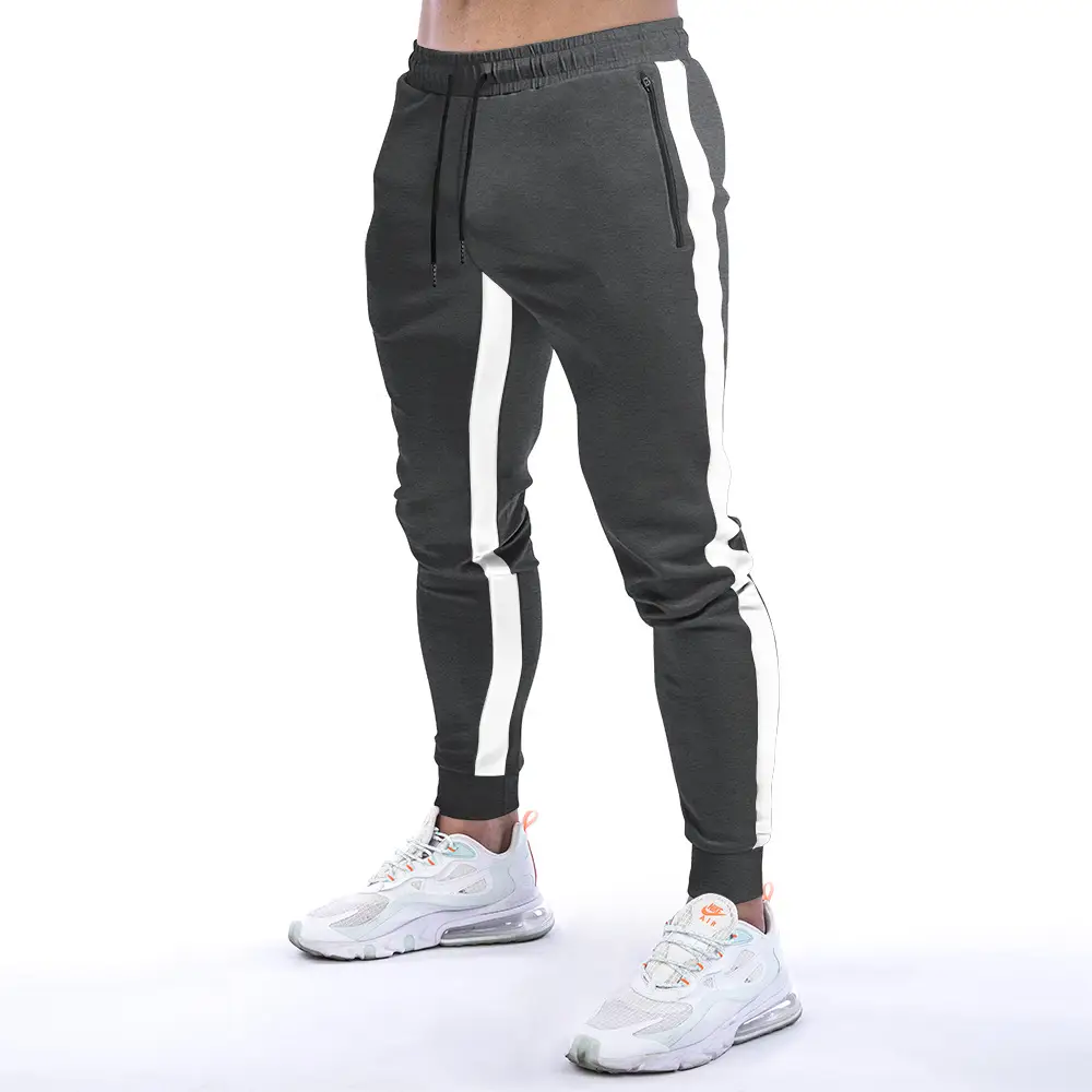 European And American Sports Men's Solid Color Fitness Trousers
