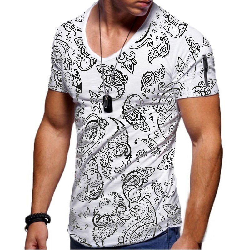 Title 7, Nieuwe heren zomer T-shirt met casual ronde kra...