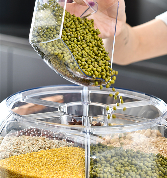 Пищевое пластиковое ведро для хранения зерна на кухне