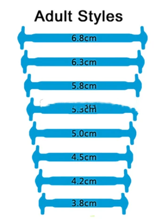 Title 3, Cadarços de silicone em formato I e T para adul...