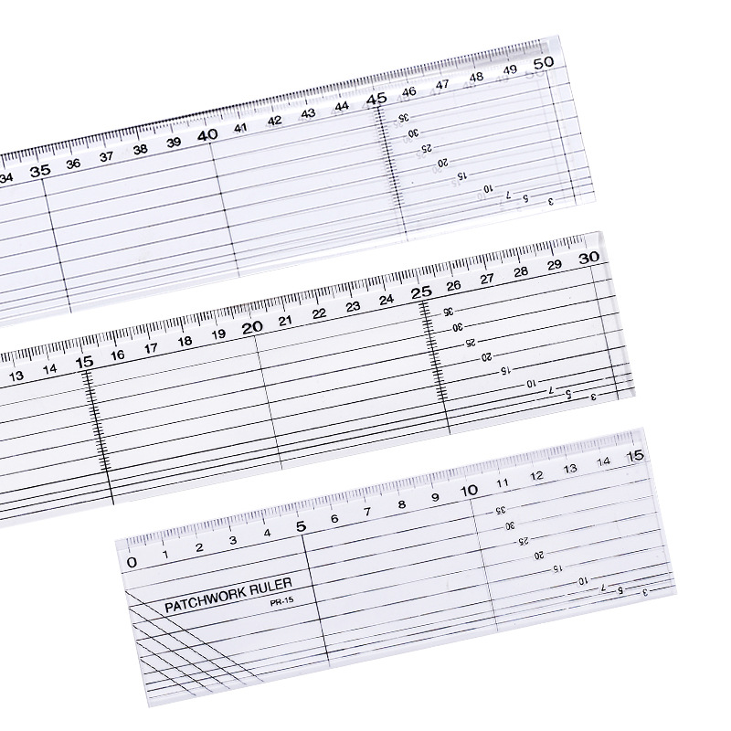 Title 4, 5X30 Transparent Plastic Color Ruler