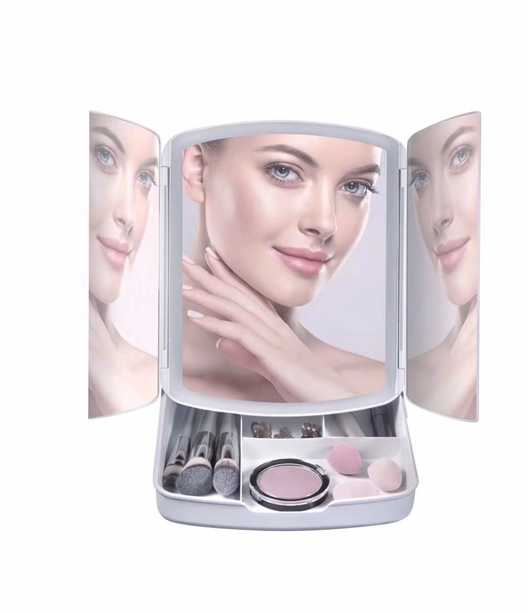 Spazzola per trucco, nuova, LED, con schermo.