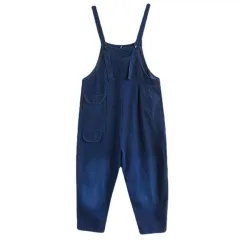 Women's Real Shot Denim Plus Size Overalls - View 1