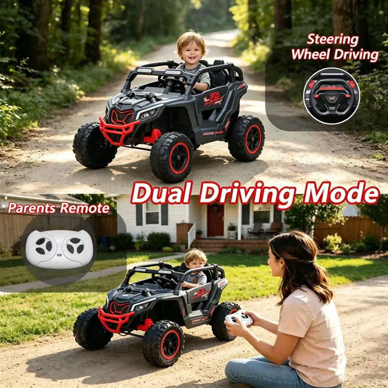 24V 400W Kids Ride On Car UTV W&Parents Remote Control,4-wheel Suspension, 3 Speed, Power Display,Bluetooth,MP3,Music,LED Light, Provide A Speed Of 4-8KM&H For Kids 6