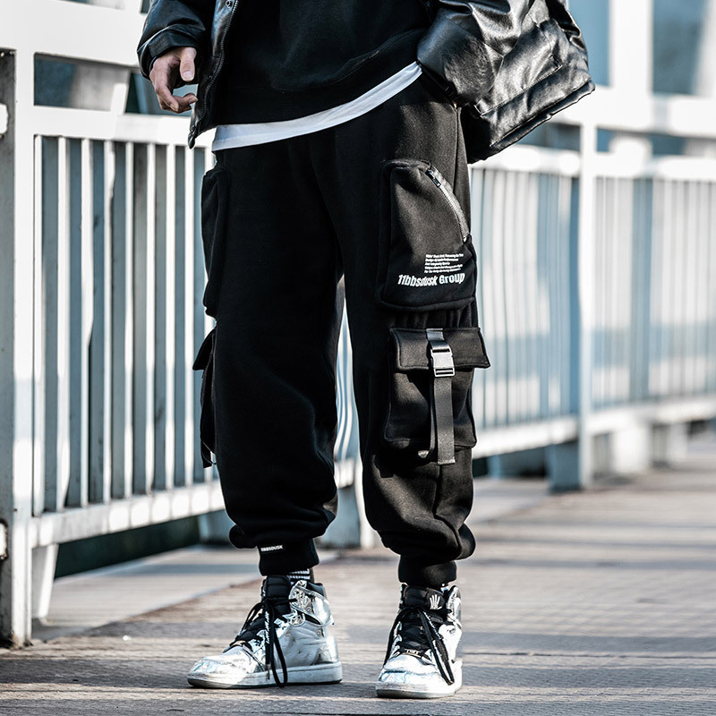 Men's Sweatpants Functional Wind Drawstring Overalls