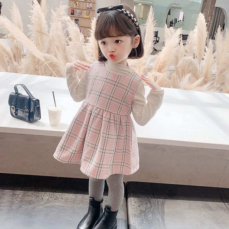 Girls' Little Fragrant Wind Children's Plush Fleece Dress Baby