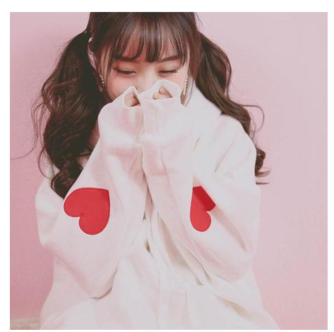 Japanese Sweet Plus Velvet Thick Hooded Winter Sweater Jacket Cute Heart Girl Student Soft Sister