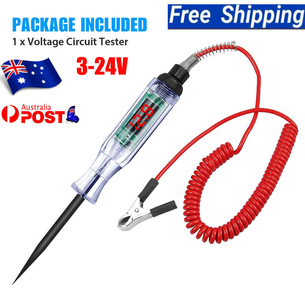 6V 12V 24V Auto Car Electrical Circuit Voltage Tester Led Light Test Probe Pen