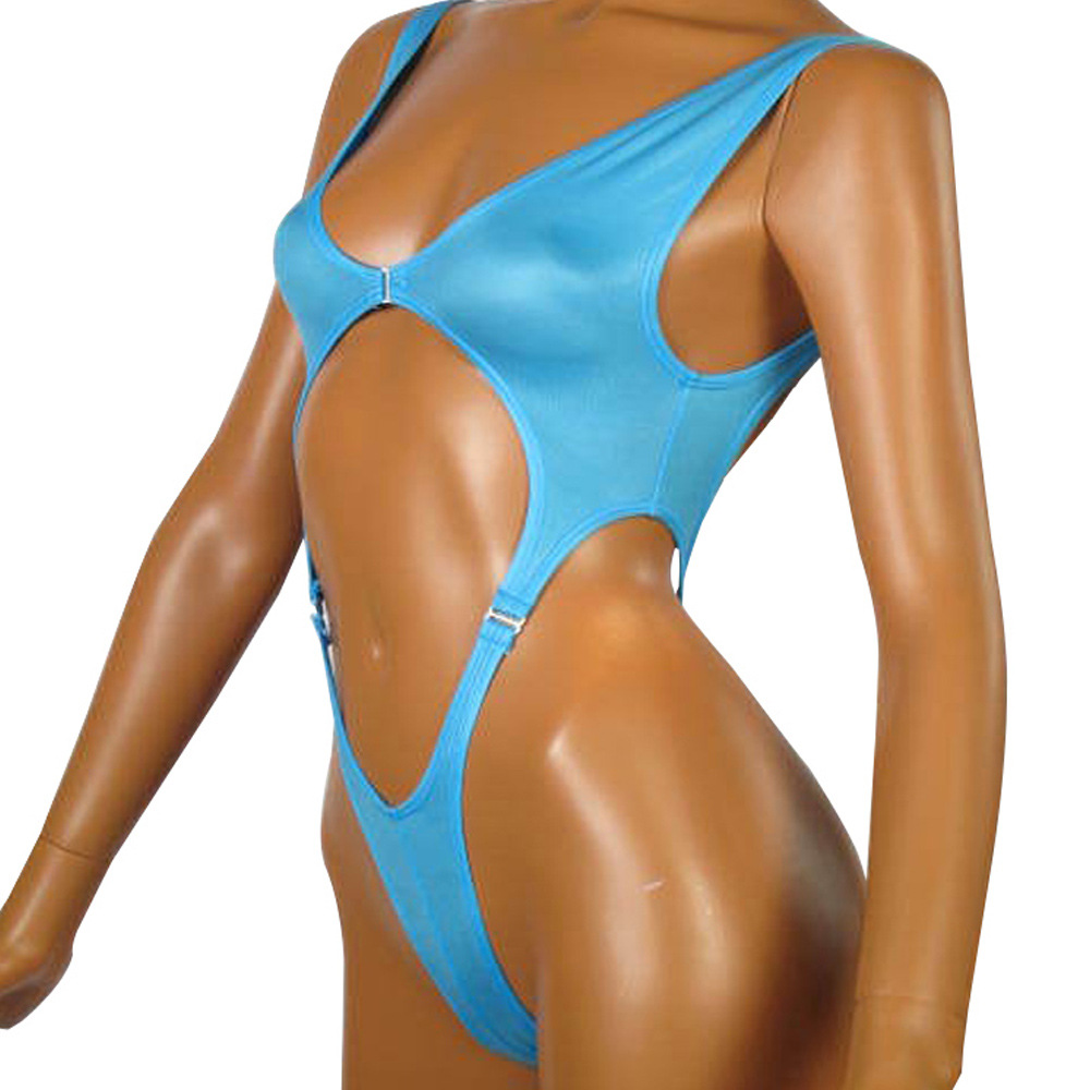 Triangle Micro Sheer Body Tank Top One Piece Swimsuit - Image 6