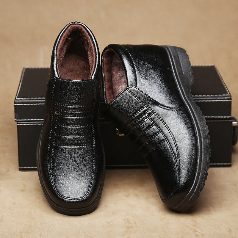 Title 5, Plush Cotton Leather Shoes Men