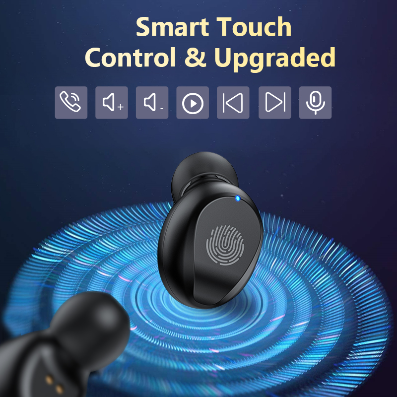 Private Model Mini Bluetooth Headset With Battery Display Touch - Image 8