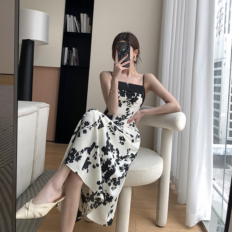 Title 4, Spaghetti strap floral print maxi dress. A flow...