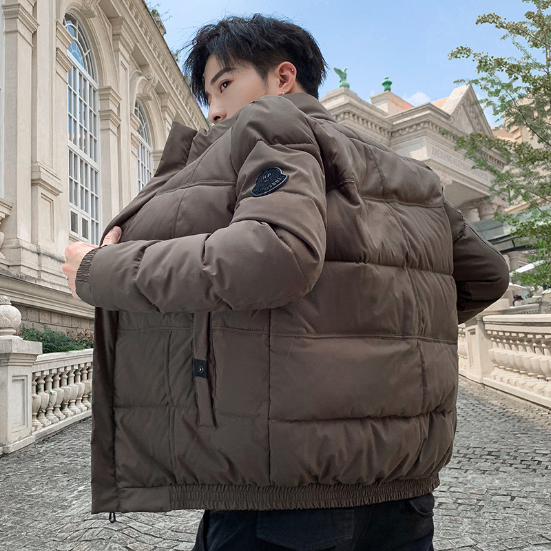 Men's Long-sleeved Stand-collar Badge Padded Coat