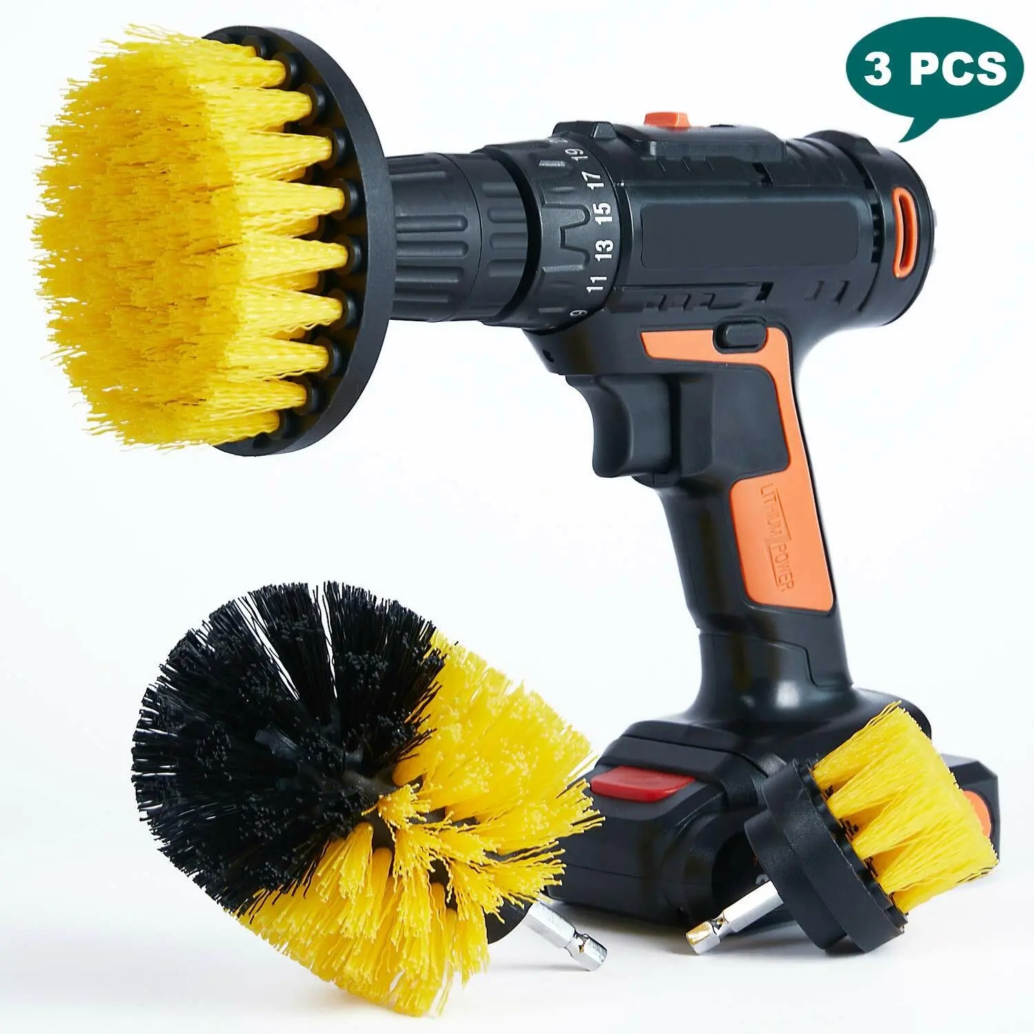 Scrubber Brushes Set Kit with Adapter. we ship only inside the US, USPS First Class Package 2 Day Handling , 2-5 Day Shipping. Scrub Brush Drill Attachment Kit - All Purpose Power Scrubber Brush Cleaner for Grout, Floor, Tub, Shower, Tile, Corners, Bathro