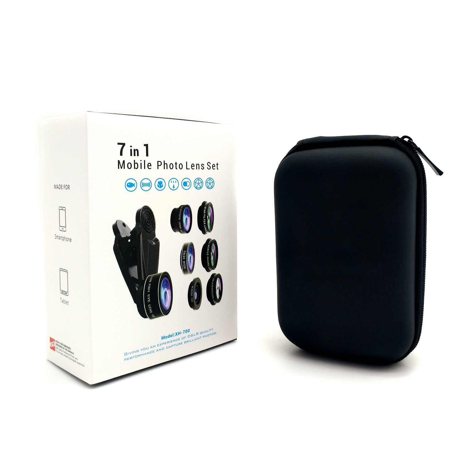 Широкоугольный макротелеобъектив «рыбий глаз» с поляризацией, 7 шт., объектив для мобильного телефона