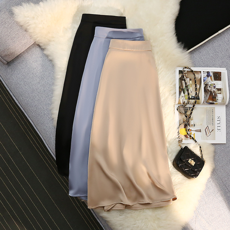 Women's High-grade Acetate Satin Skirt