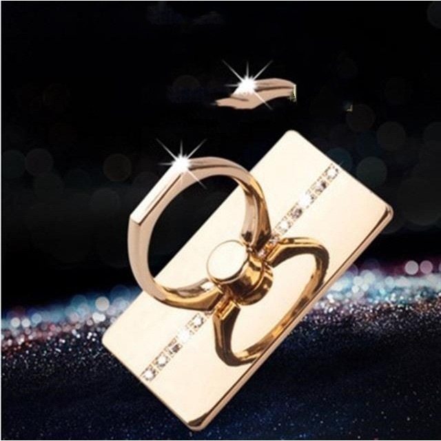 Metal Universal Mobile Phone Holder Fastened Ring Rhinestone Desktop Paste - Image 5