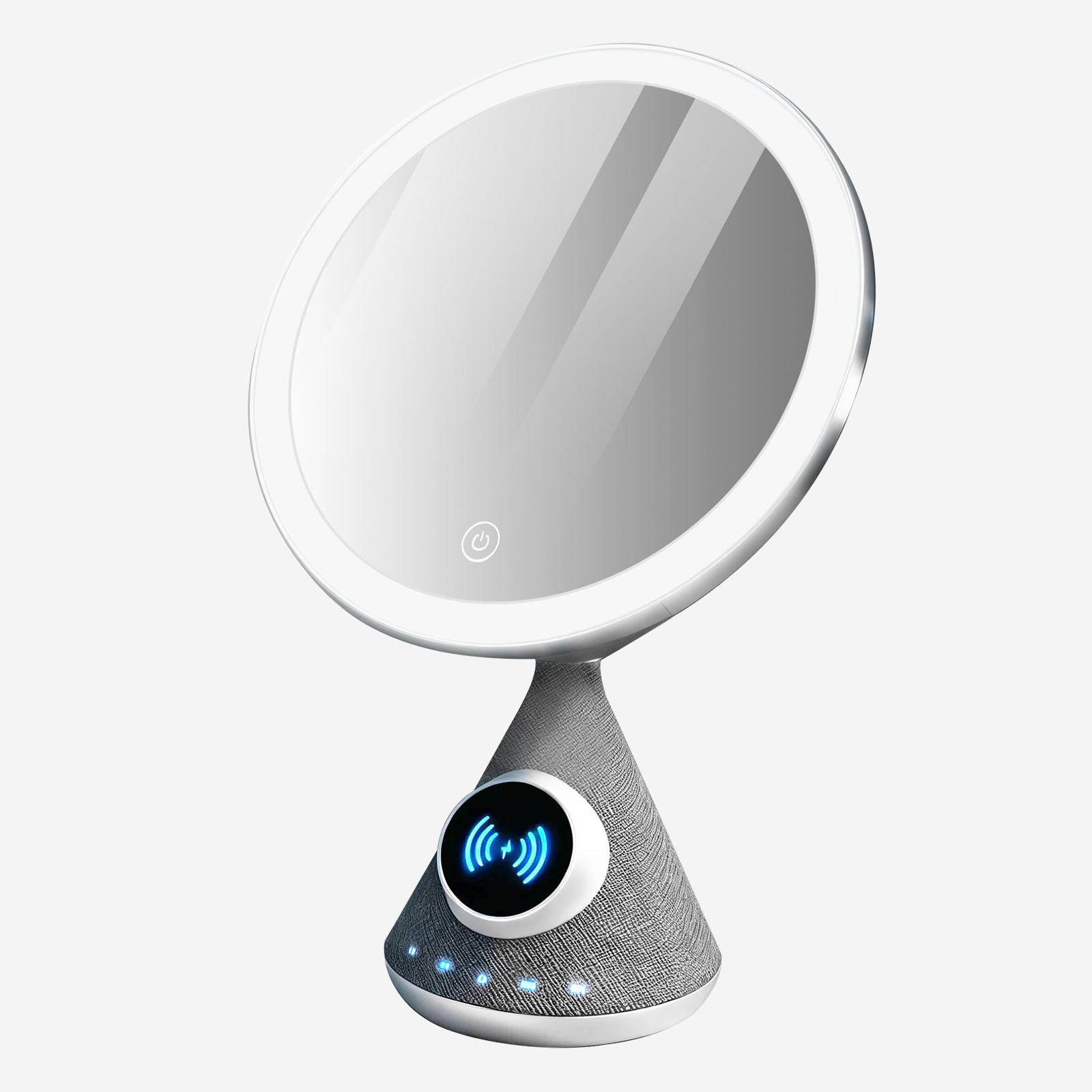 KP-855 Best-selling Wireless Bluetooth Speaker Makeup Mirror With Magnetic Charging Stand Adjustable Long Battery Life Factory Stock Available