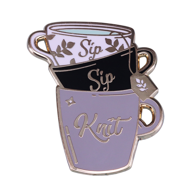 Enamel Knit Badge Brooch, picture 8 of 12
