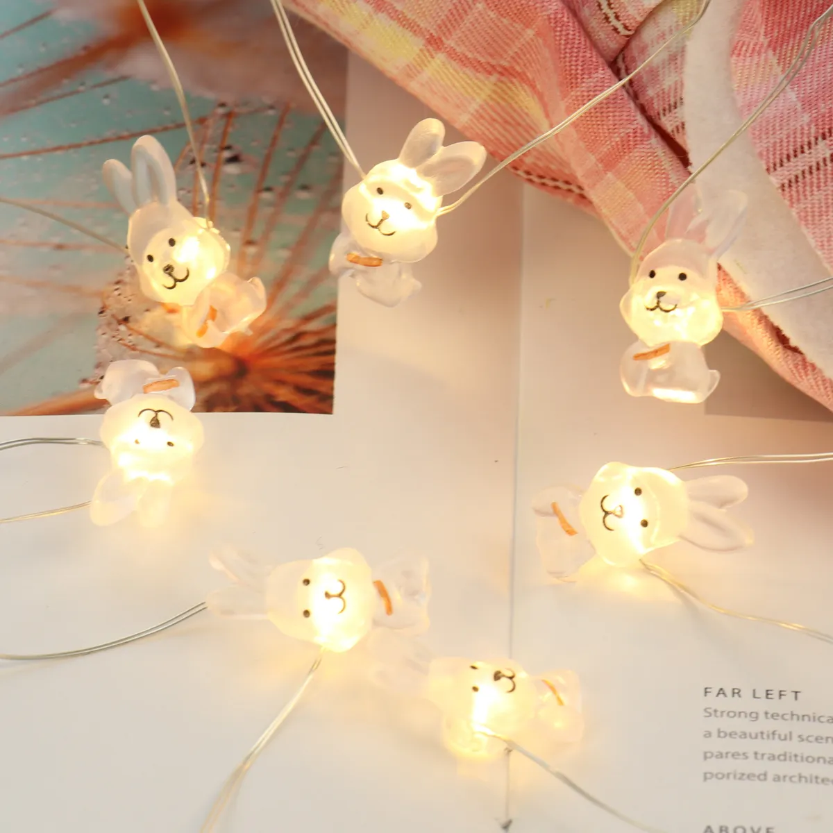 Easter LED Bunny String Lights Easter Decoration For Home Carrot Rabbit Fairy Light Supplies Happy Easter Gifts Party Favor – image 4