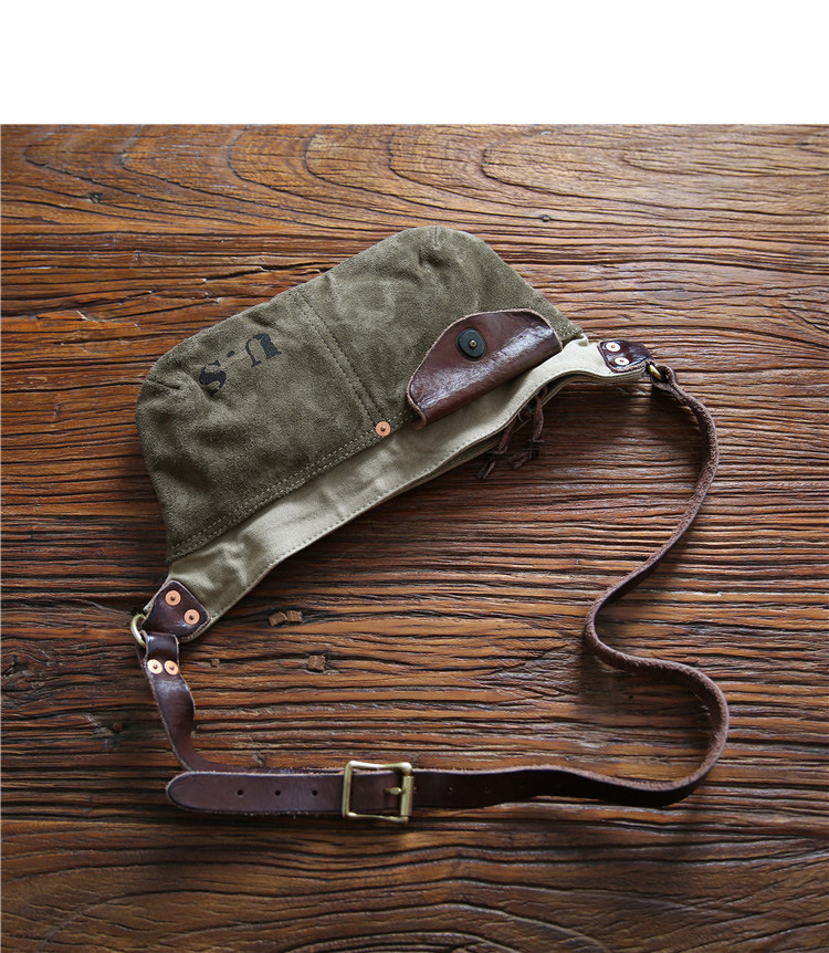 Title 1, Vintage Washed Canvas And Leather Contrast Colo...