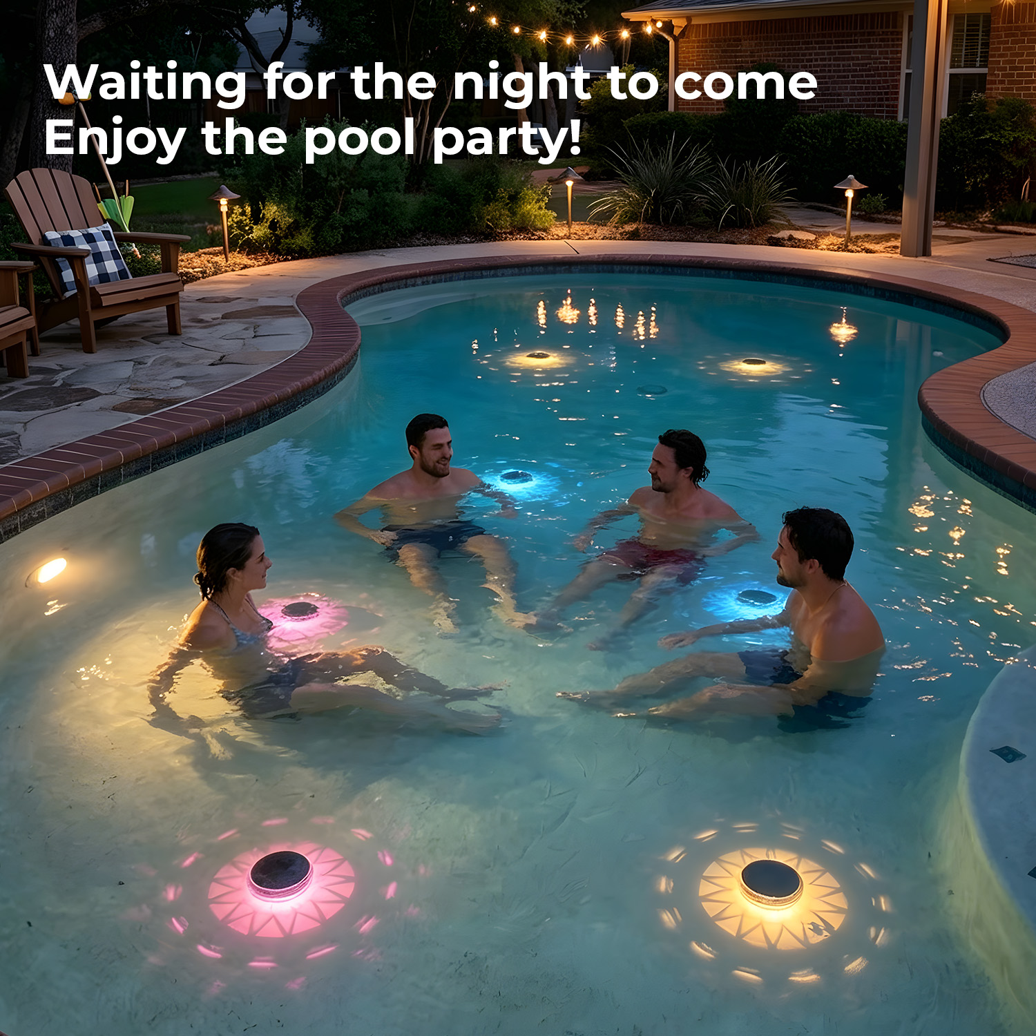 Solar Rechargeable Floating Pool Lights-2 Pack, Pool Lights That Float With Remote Control, 9 Lighting, Timing Mode, IPX7 Waterproof For Inground Pool, Bathroom, Bathtub, Pool Party — foto 6