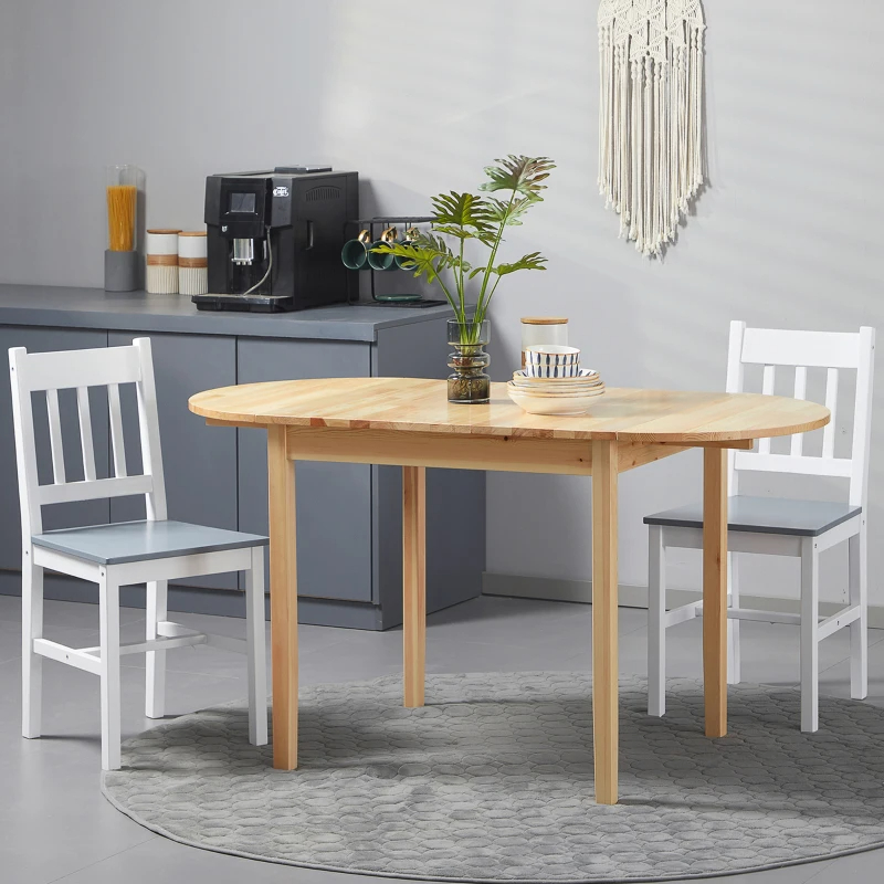 Wood Kitchen Table, Drop Leaf Tables For Small Spaces, Natural