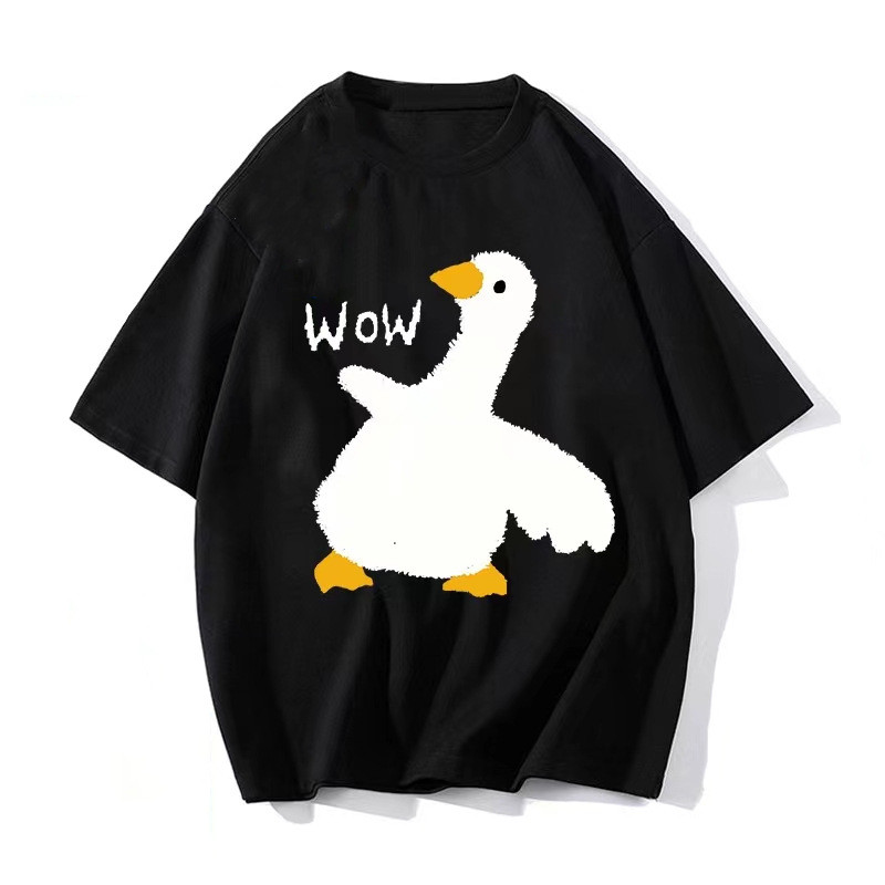 Title 2, Graffiti Big White Geese heren T-shirt met kort...