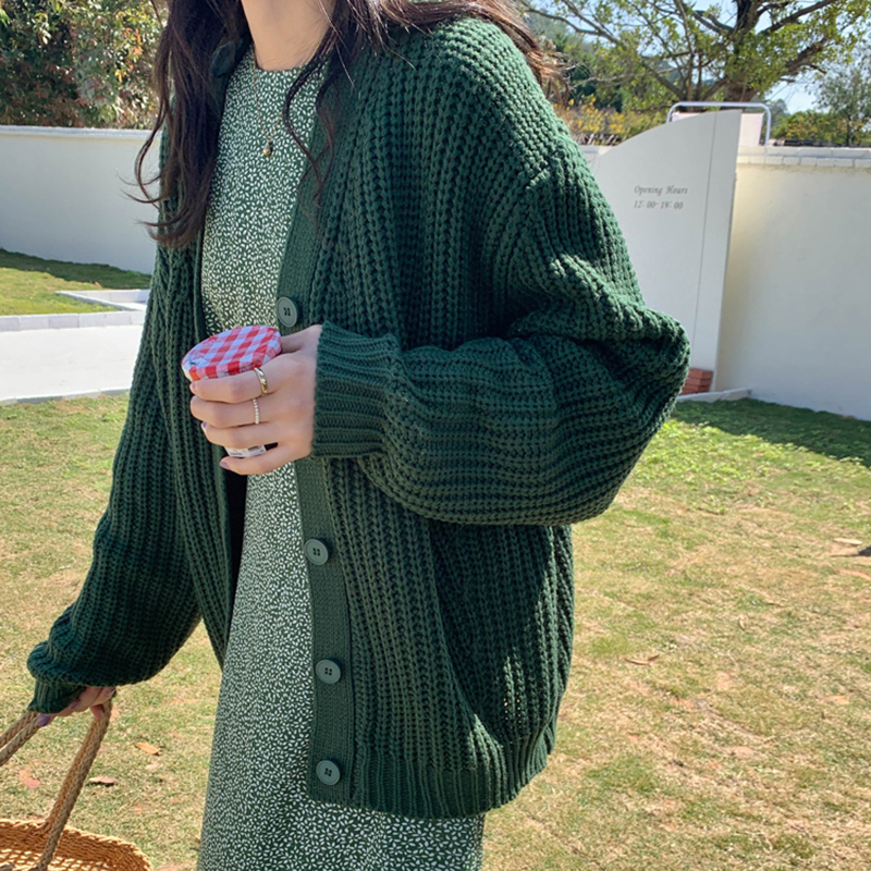 Thickened Loose Student Long Sleeve Knitted Top