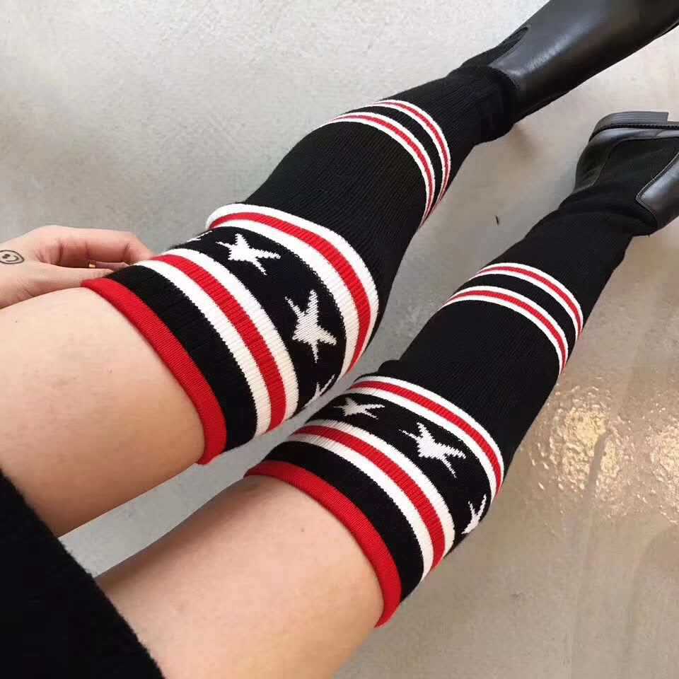 Title 5, Five-pointed star stockings casual girls thigh ...