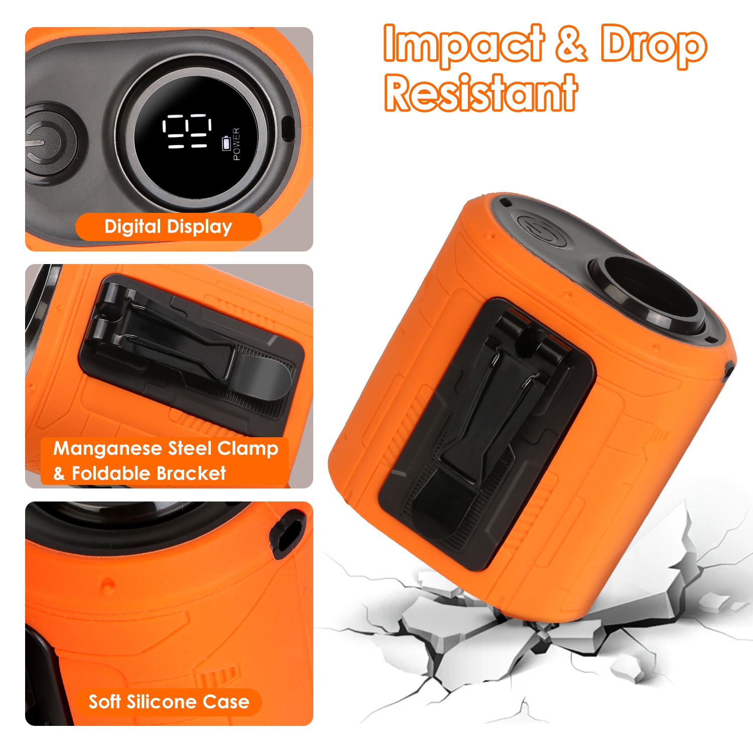 1Pc 5 In 1 Portable Waist Clip Fan With 5 Speeds Flashlight 1WmAh Battery Operated Personal Wearable Turbo Belt Fan Hands-Free Neck Fan For Camping Travel Job Site — foto 11