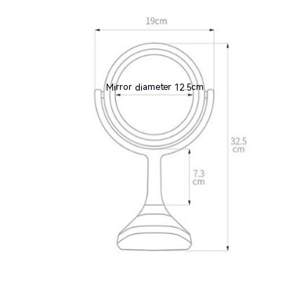 Title 6, 360-degree Rotating Magnifying Desktop Double-s...