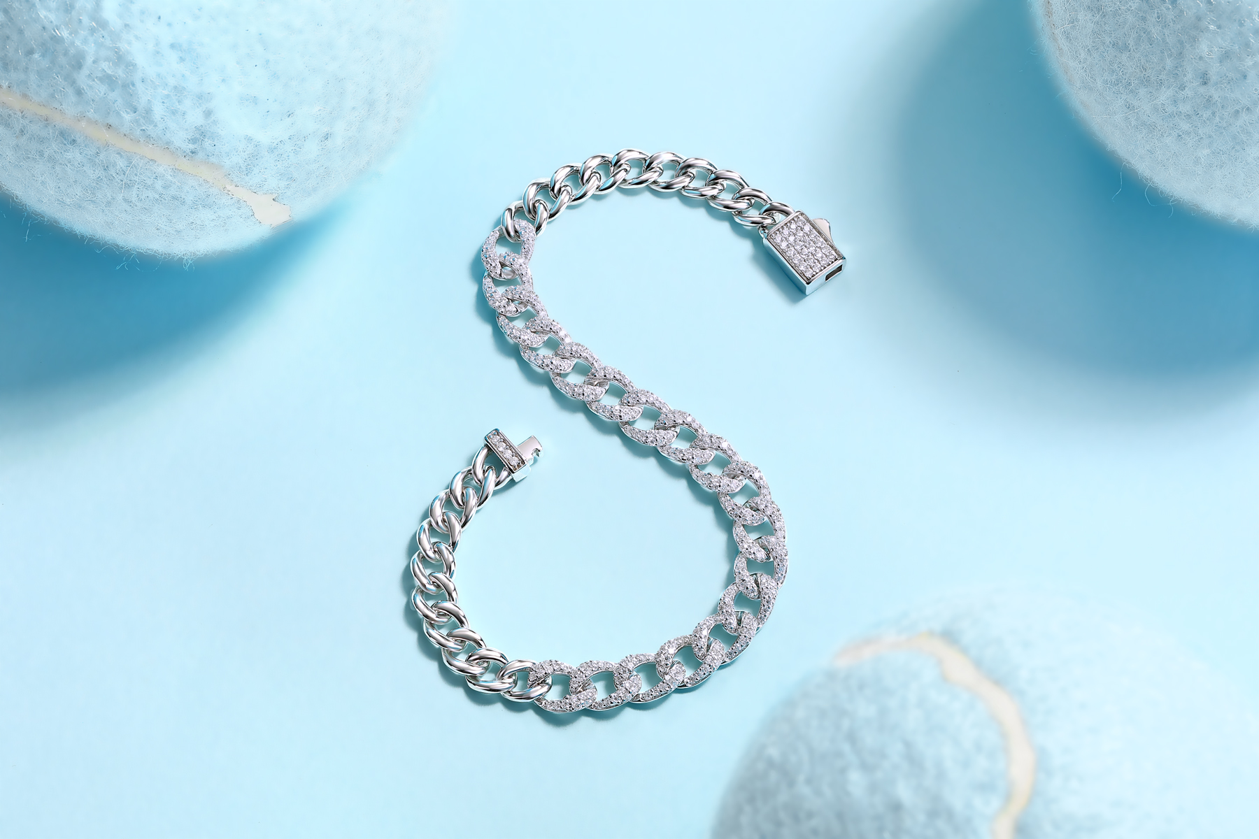 Set With Top-quality Moissanite, This Luxurious And Fashionable Light Luxury Jewelry Silver Bracelet Is Made Of S925 Silver Electroplated With Platinum - Jewelry & Watches