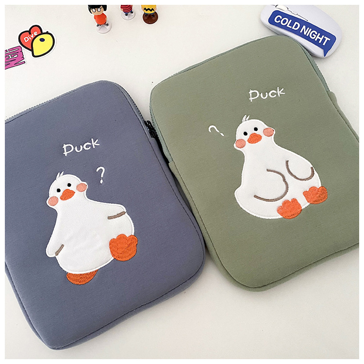 Cartoon Cute Duck Embroidery Ins Niche Design Tablet Case — foto 4