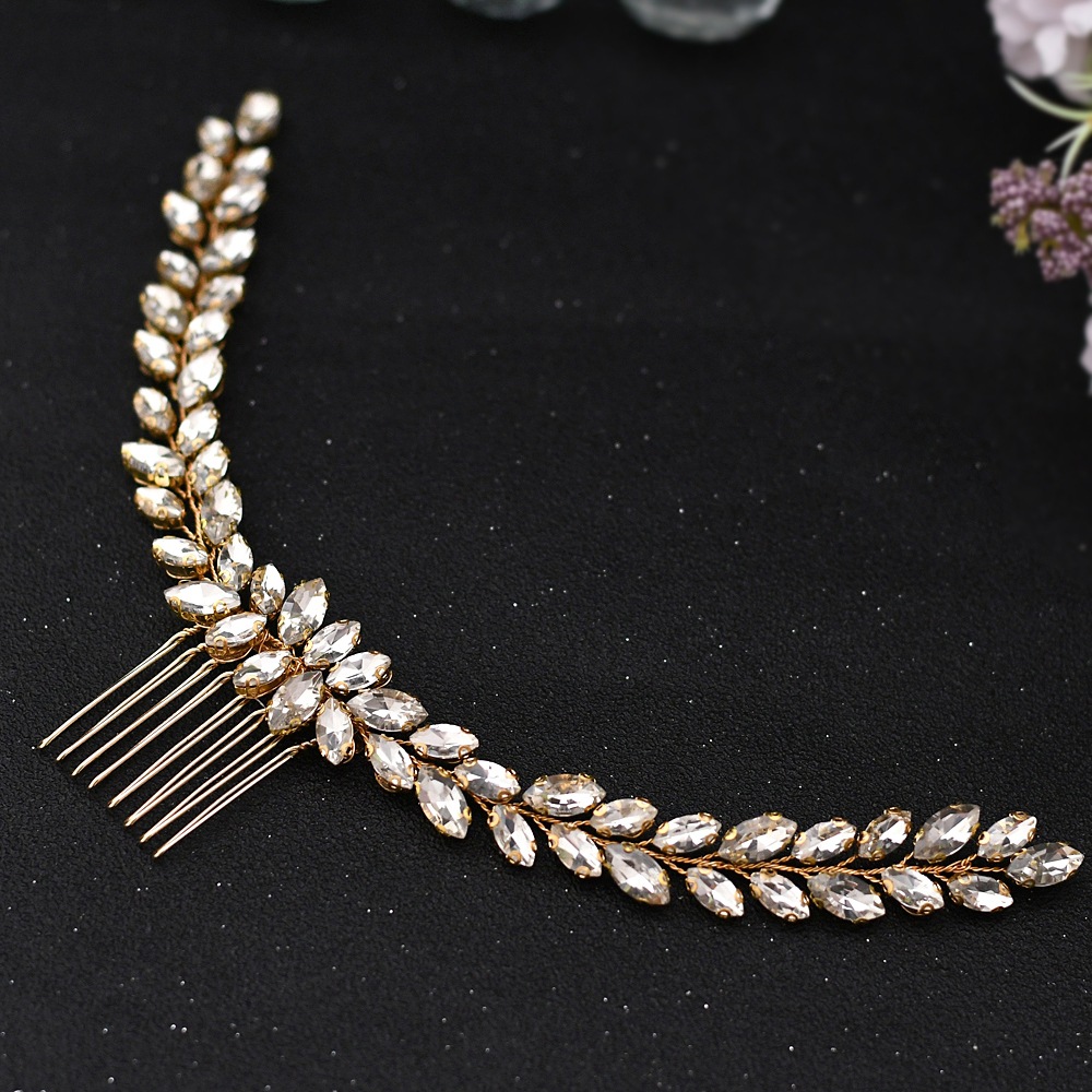 Simple Wind Angel's Wings Hair Ornaments Bride's Headdress Diamond Hair Combs