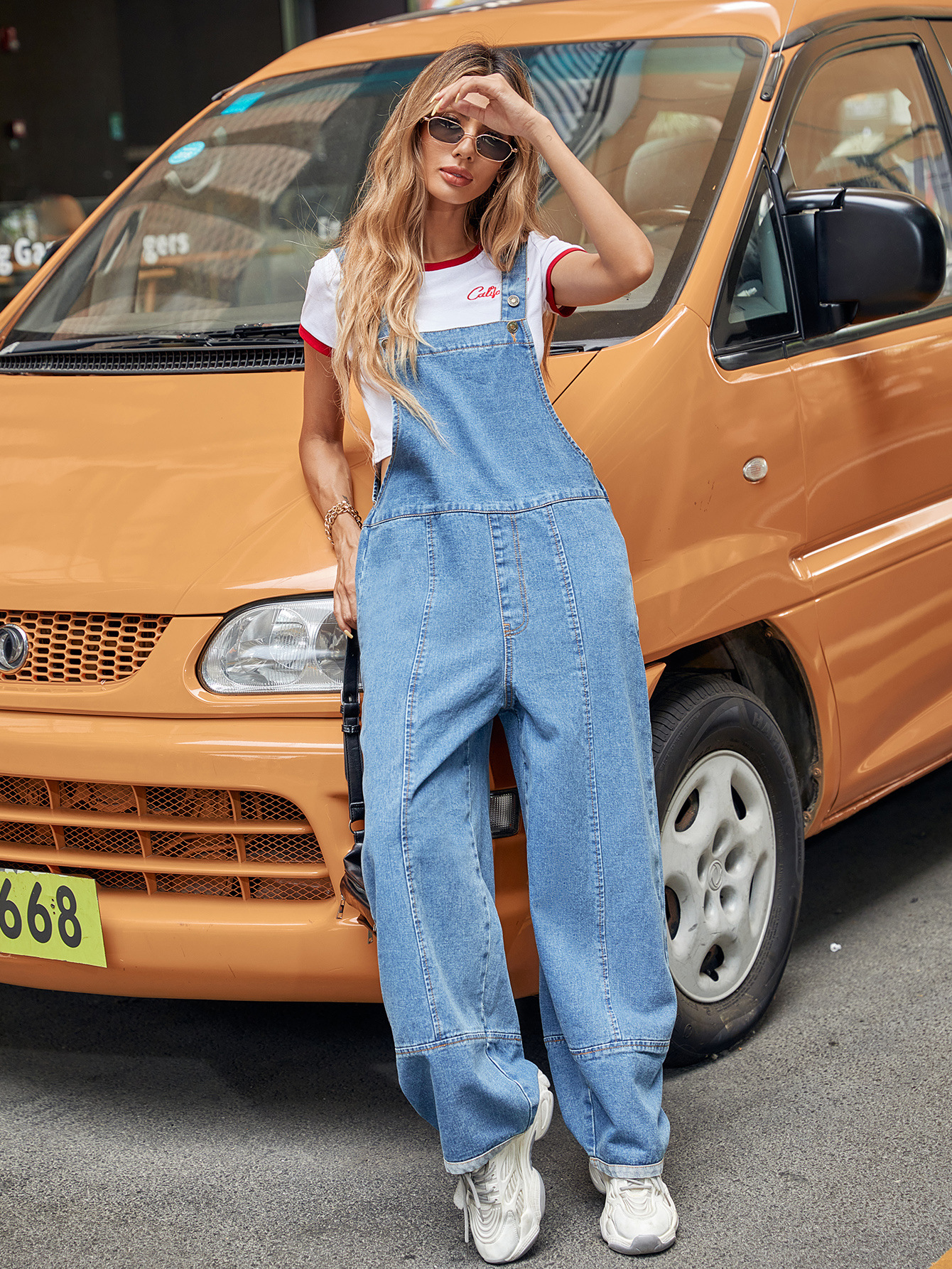Women’s Denim Casual Temperament Loose Jumpsuit In One Piece