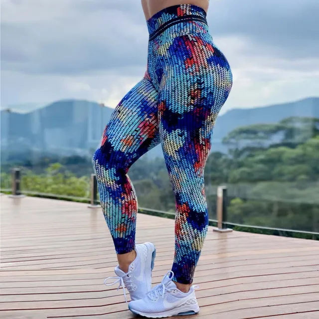 Women's High Waist Hip Raise Color Denim Yoga Pants 1513Leaves - Shop at LoveMi