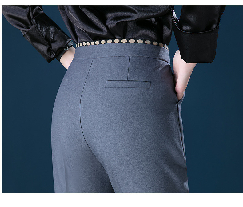 Straight High Waist Temperament Commuter Trousers