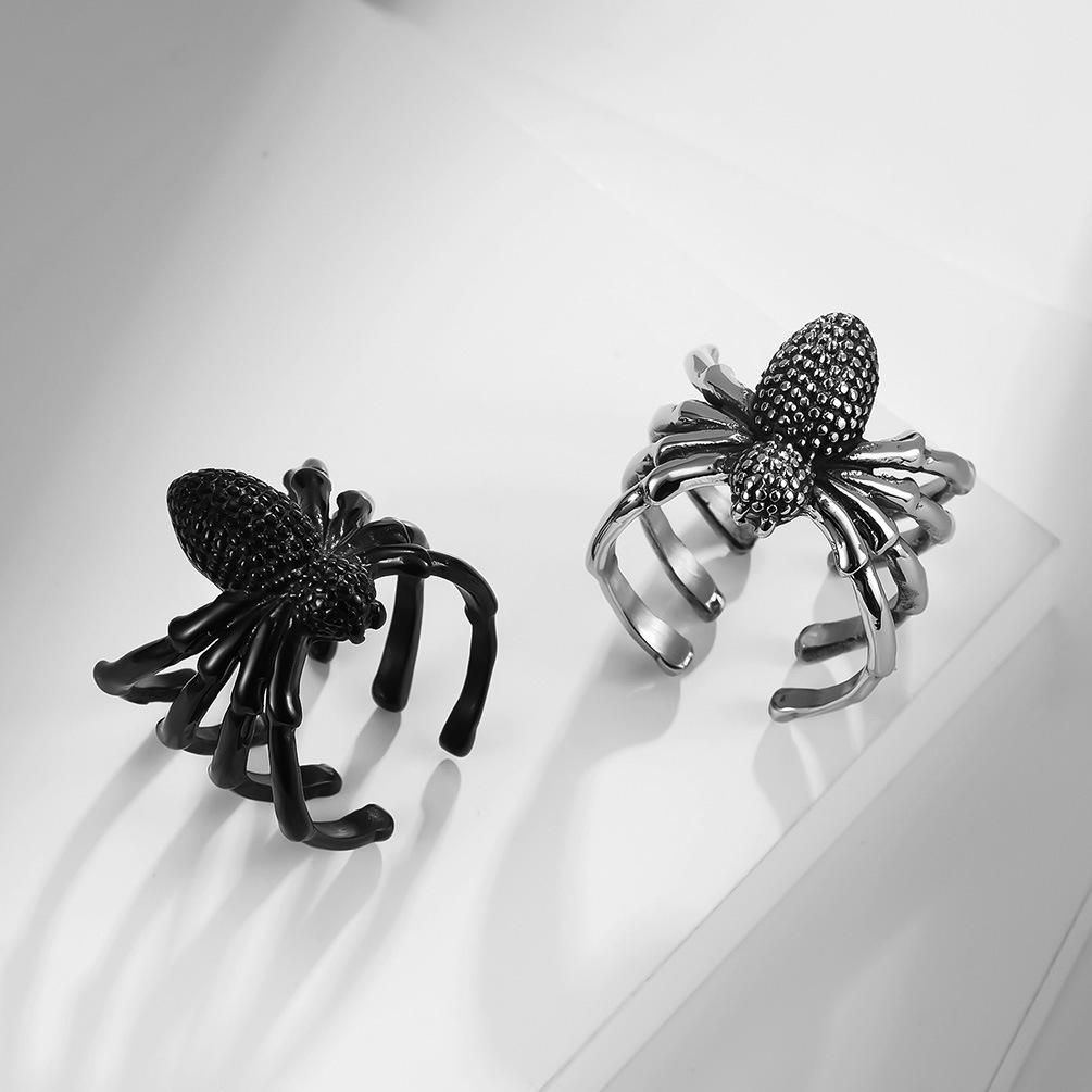 Retro Poisonous Spider Stainless Steel Ring