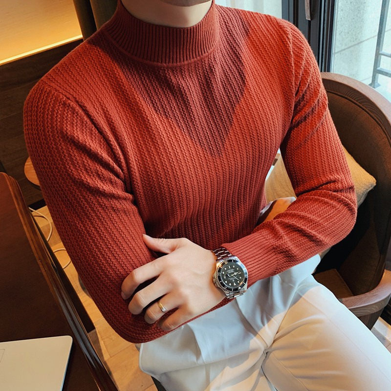 Fashion Collar Solid Color Sweater Sweater